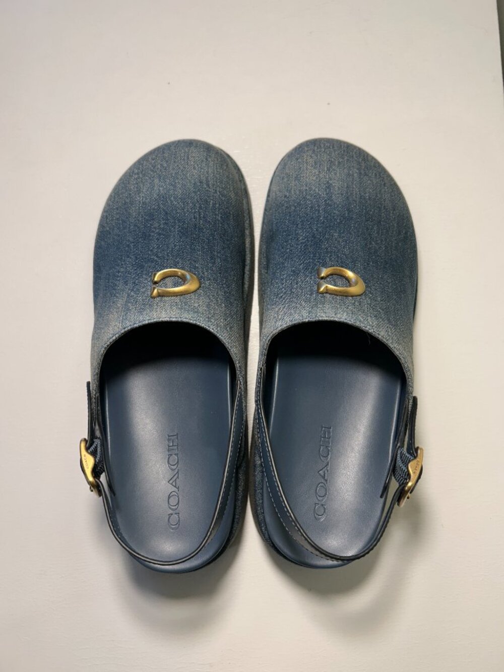 Coach Women's Sculpted C Platform Clog In Loved Denim - Picture 11 of 15